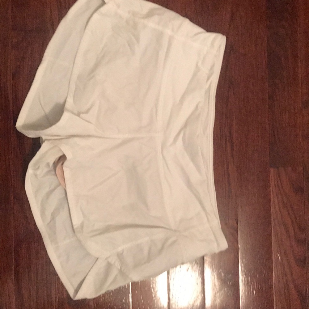 White lululemon speed shorts size 4